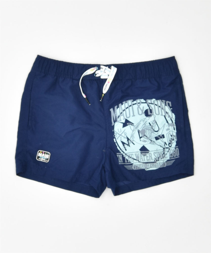 MAUI & SONS Boys Sport Shorts 11-12 Years Blue Polyester | Vintage | Thrift | Second-Hand | Used Clothing | Messina Hembry 