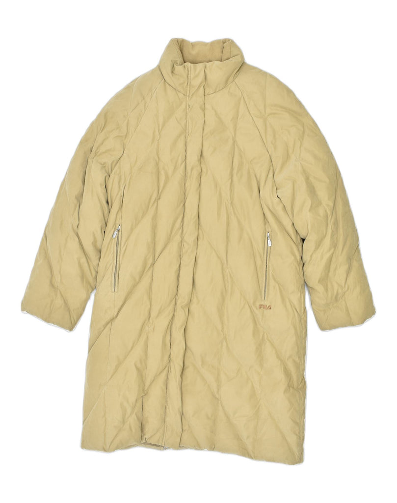 FILA Womens Padded Coat IT 50 XL Beige Polyamide | Vintage | Thrift | Second-Hand | Used Clothing | Messina Hembry 