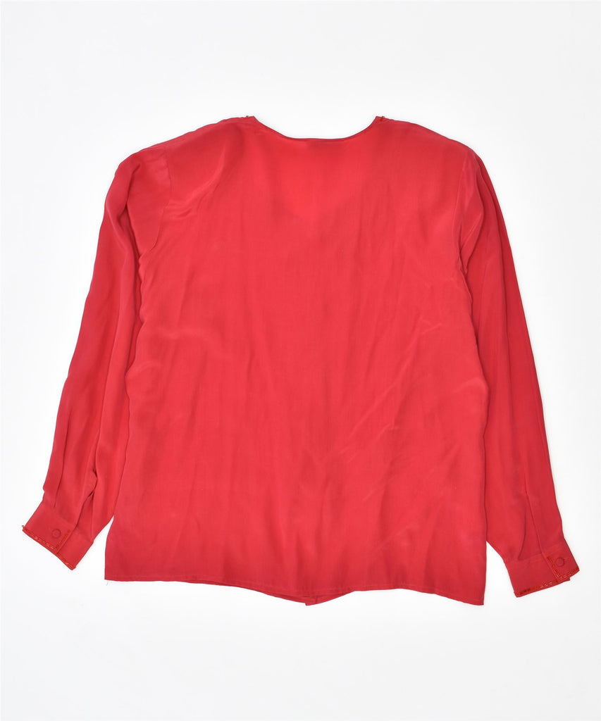 ALBA FORNARI Womens Long Sleeve Blouse Top IT 48 XL Red Cotton Vintage | Vintage | Thrift | Second-Hand | Used Clothing | Messina Hembry 