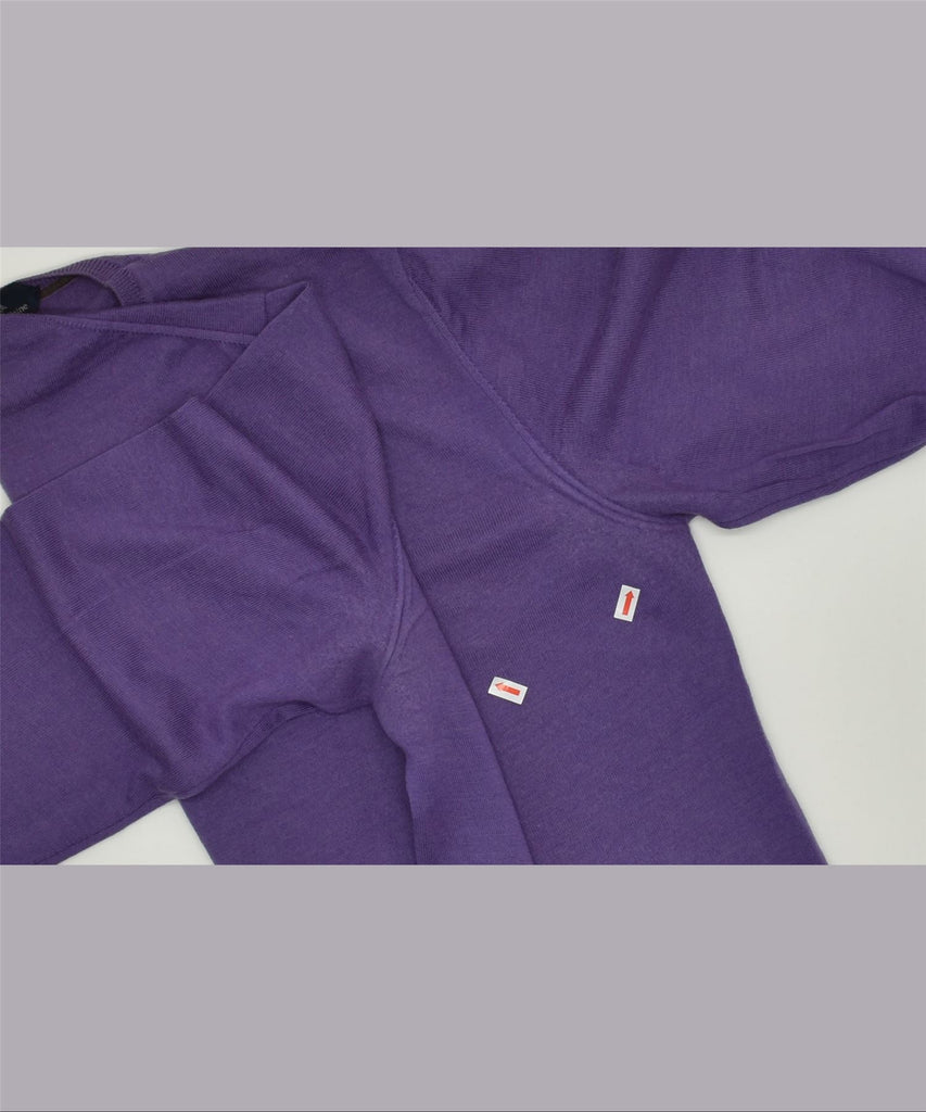 HARMOUNT & BLAINE Mens Crew Neck Jumper Sweater Medium Purple Wool | Vintage | Thrift | Second-Hand | Used Clothing | Messina Hembry 