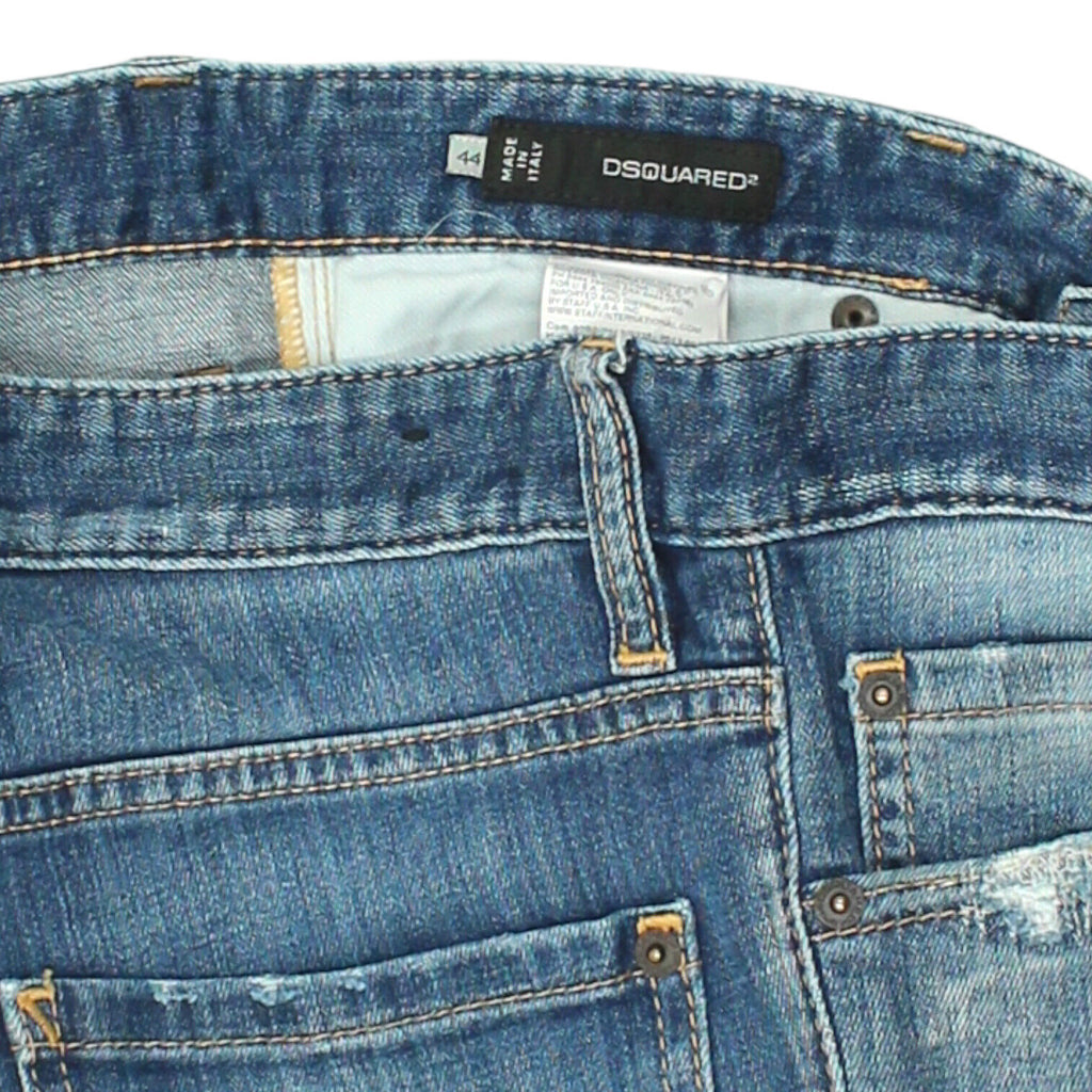 Dsquared2 Womens Distressed Slim Fit Blue Jeans | Vintage Designer Denim VTG | Vintage Messina Hembry | Thrift | Second-Hand Messina Hembry | Used Clothing | Messina Hembry 