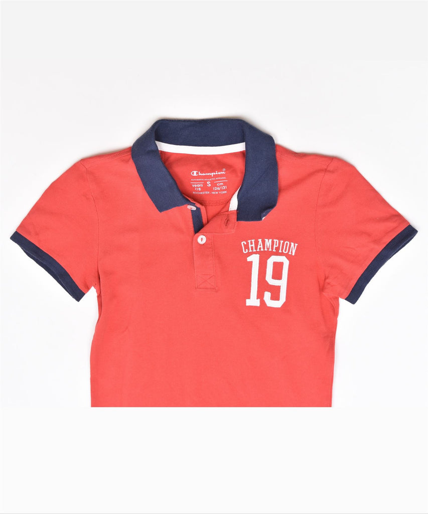 CHAMPION Boys Polo Shirt 7-8 Years Red | Vintage | Thrift | Second-Hand | Used Clothing | Messina Hembry 