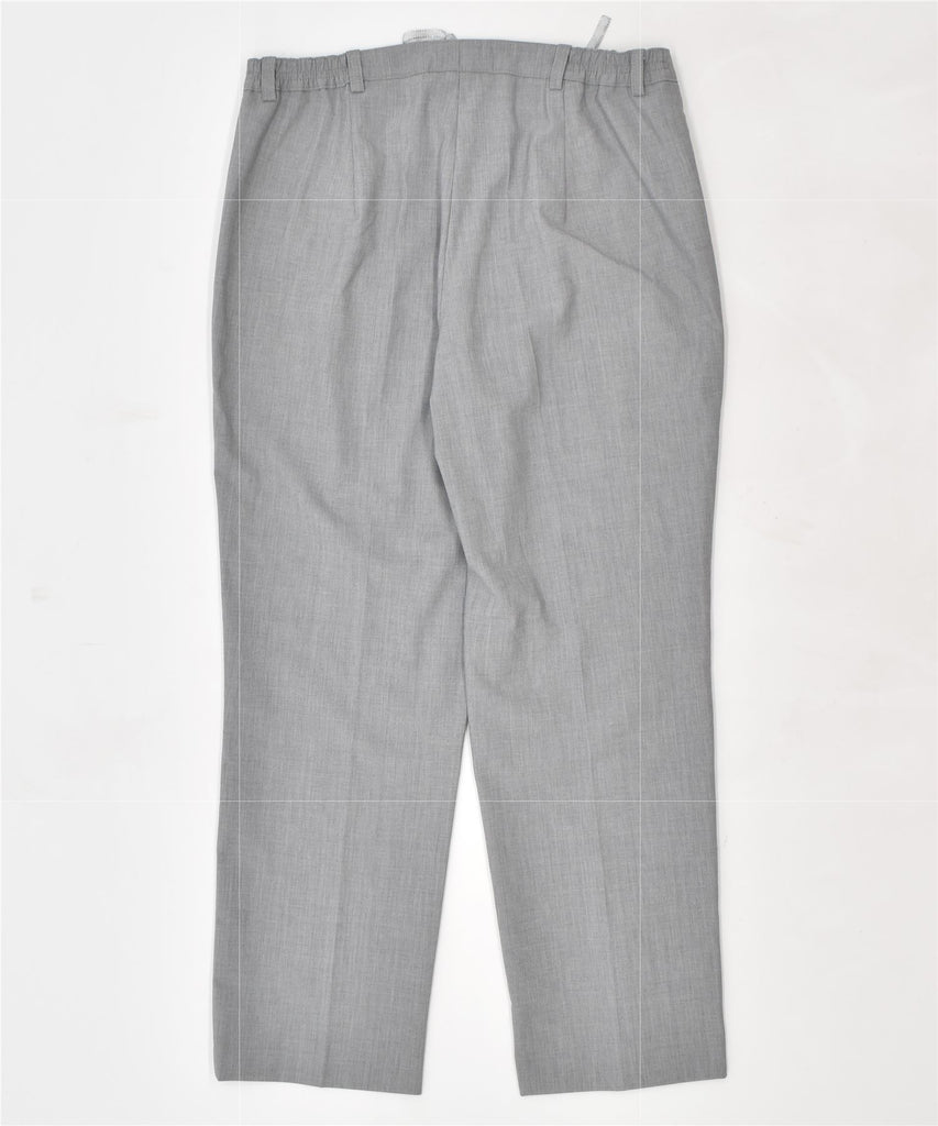 COME ON Womens Tapered Suit Trousers UK 14 Large W30 L28 Grey Polyester | Vintage | Thrift | Second-Hand | Used Clothing | Messina Hembry 