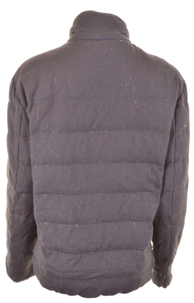 TRUSSARDI Womens Padded Jacket IT 48 XL Black Wool - Second Hand & Vintage Designer Clothing - Messina Hembry