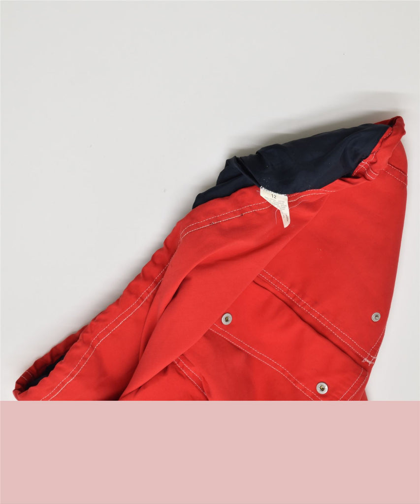 PAPERMOON Boys Oversized Duffle Jacket 11-12 Years Red Cotton Vintage | Vintage | Thrift | Second-Hand | Used Clothing | Messina Hembry 