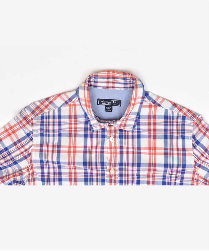 MASSIMO DUTTI Boys Shirt 11-12 Years Multicoloured Plaid | Vintage | Thrift | Second-Hand | Used Clothing | Messina Hembry 