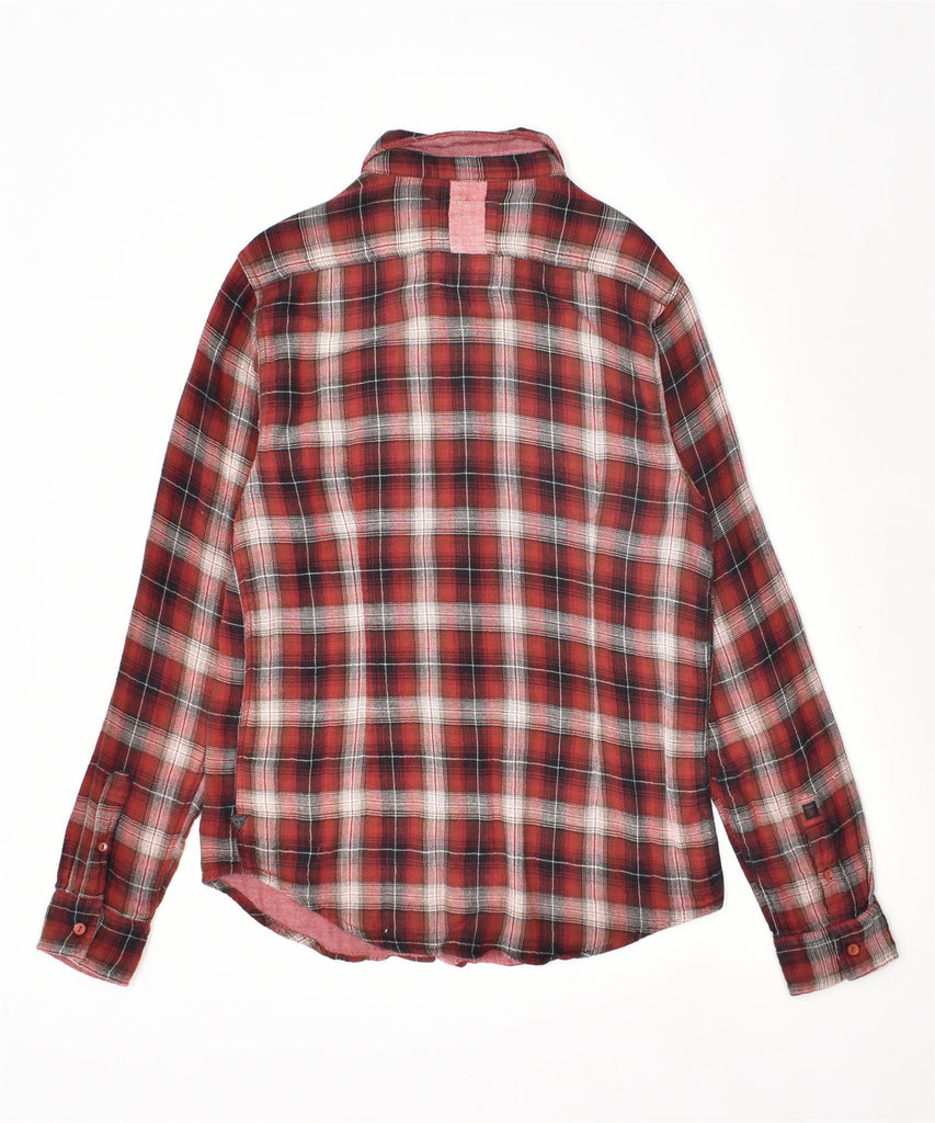 GUESS Mens Shirt Large Red Check Cotton | Vintage | Thrift | Second-Hand | Used Clothing | Messina Hembry 