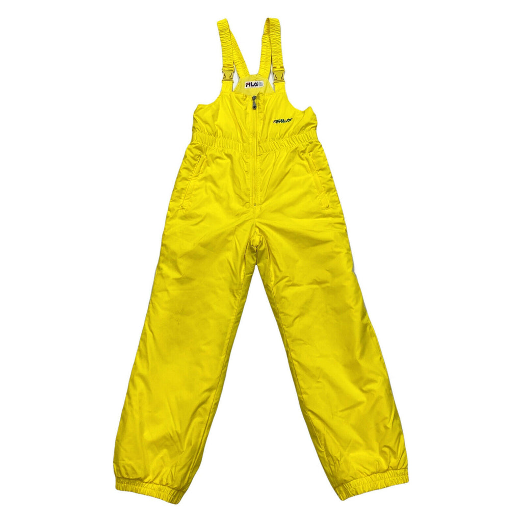 Fila Magic Line Kids Ski Salopettes | Vintage Designer Yellow Winter Sports Snow | Vintage Messina Hembry | Thrift | Second-Hand Messina Hembry | Used Clothing | Messina Hembry 