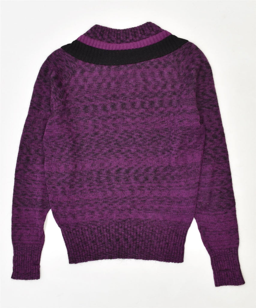 CALLAGHAN Womens Crew Neck Jumper Sweater IT 40 Small Purple Flecked | Vintage | Thrift | Second-Hand | Used Clothing | Messina Hembry 