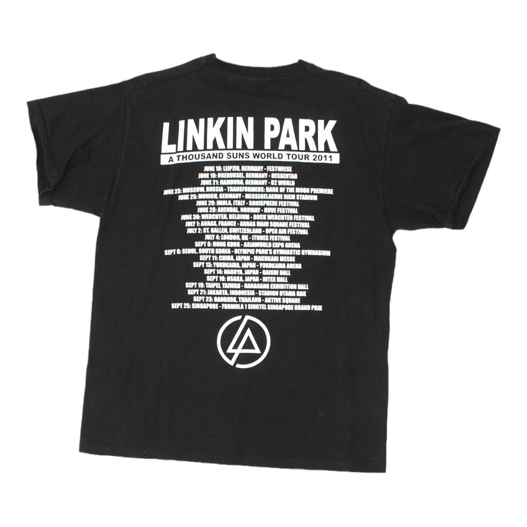 Linkin Park A Thousand Suns World Tour 2011 Mens Black Tshirt | Rap Rock Music | Vintage Messina Hembry | Thrift | Second-Hand Messina Hembry | Used Clothing | Messina Hembry 