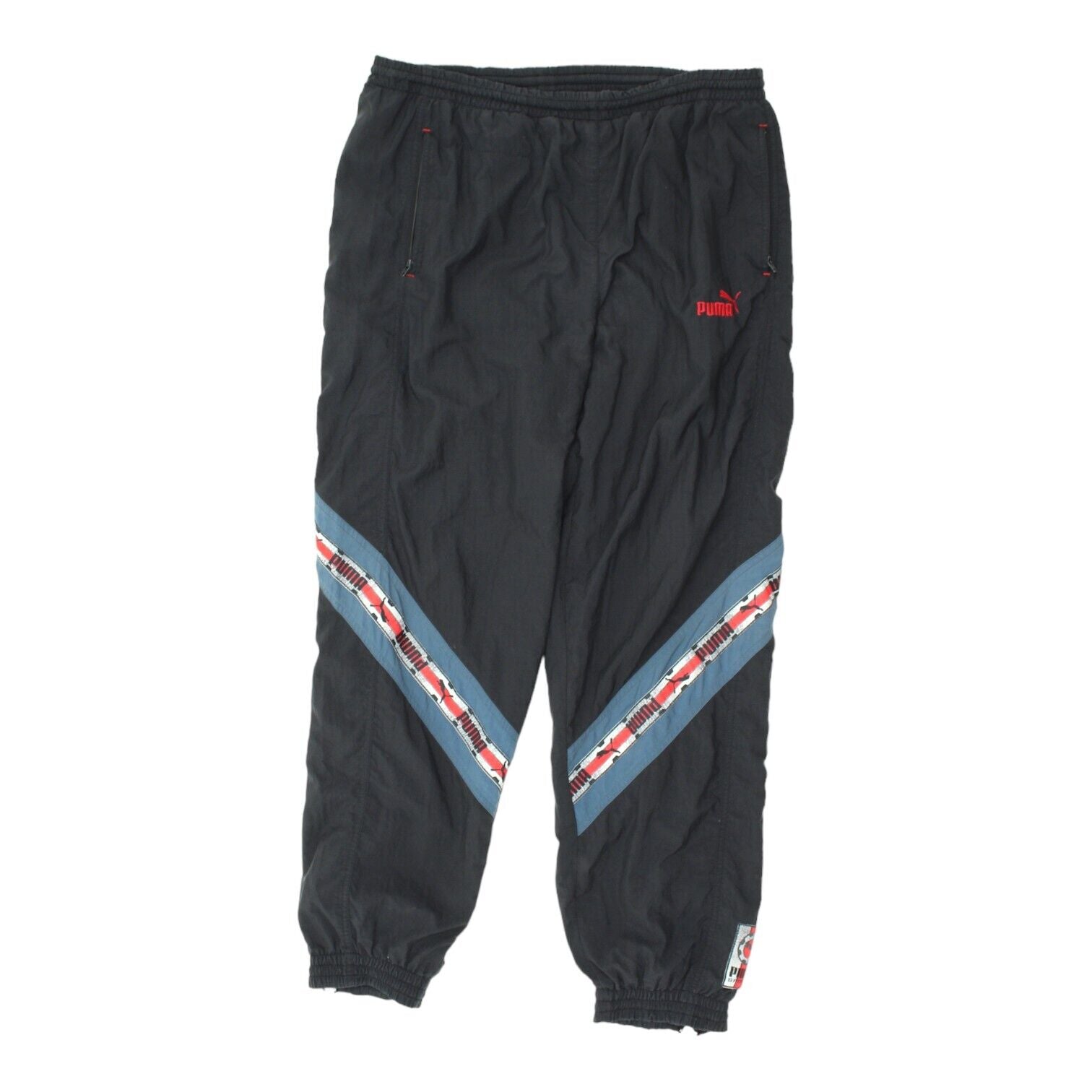 Black puma tracksuit outlet bottoms