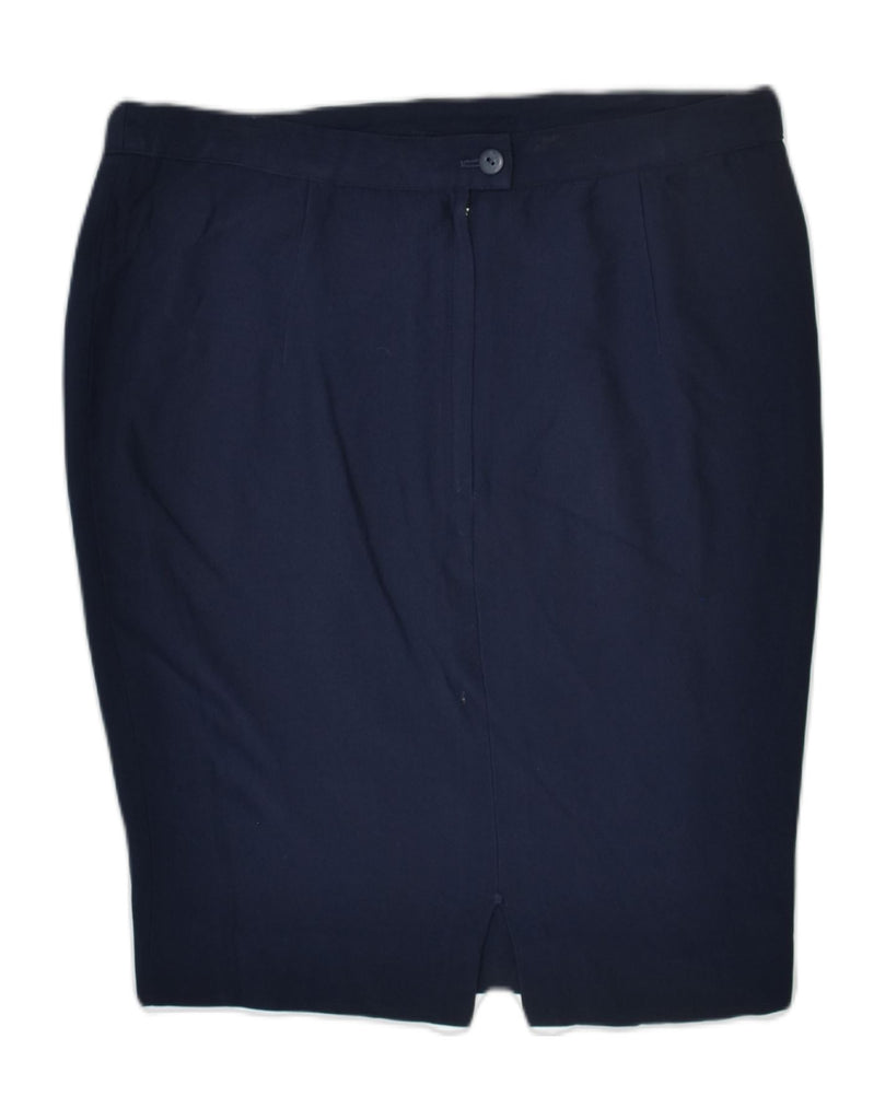 SILVANO TORELLI Womens Pencil Skirt Medium W31 Navy Blue | Vintage | Thrift | Second-Hand | Used Clothing | Messina Hembry 