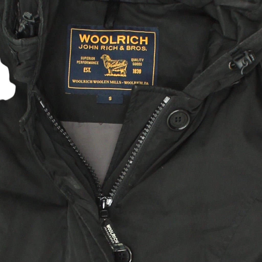 Woolrich Womens Black Zip Up Padded Coat | Vintage High End Designer Hooded VTG | Vintage Messina Hembry | Thrift | Second-Hand Messina Hembry | Used Clothing | Messina Hembry 