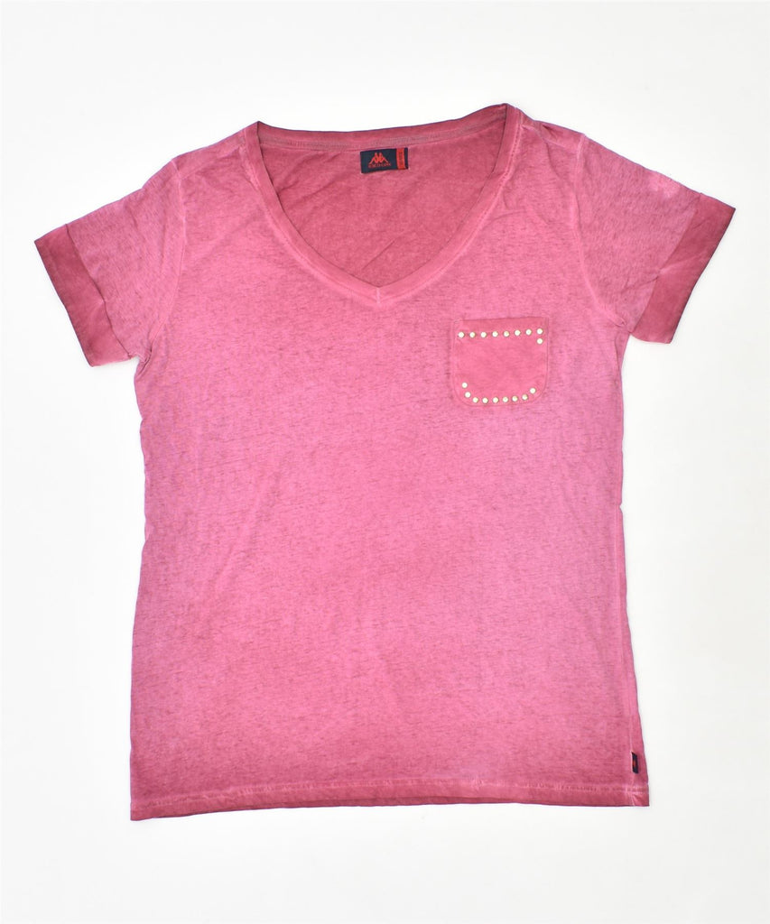 KAPPA Womens T-Shirt Top UK 18 XL Pink | Vintage | Thrift | Second-Hand | Used Clothing | Messina Hembry 