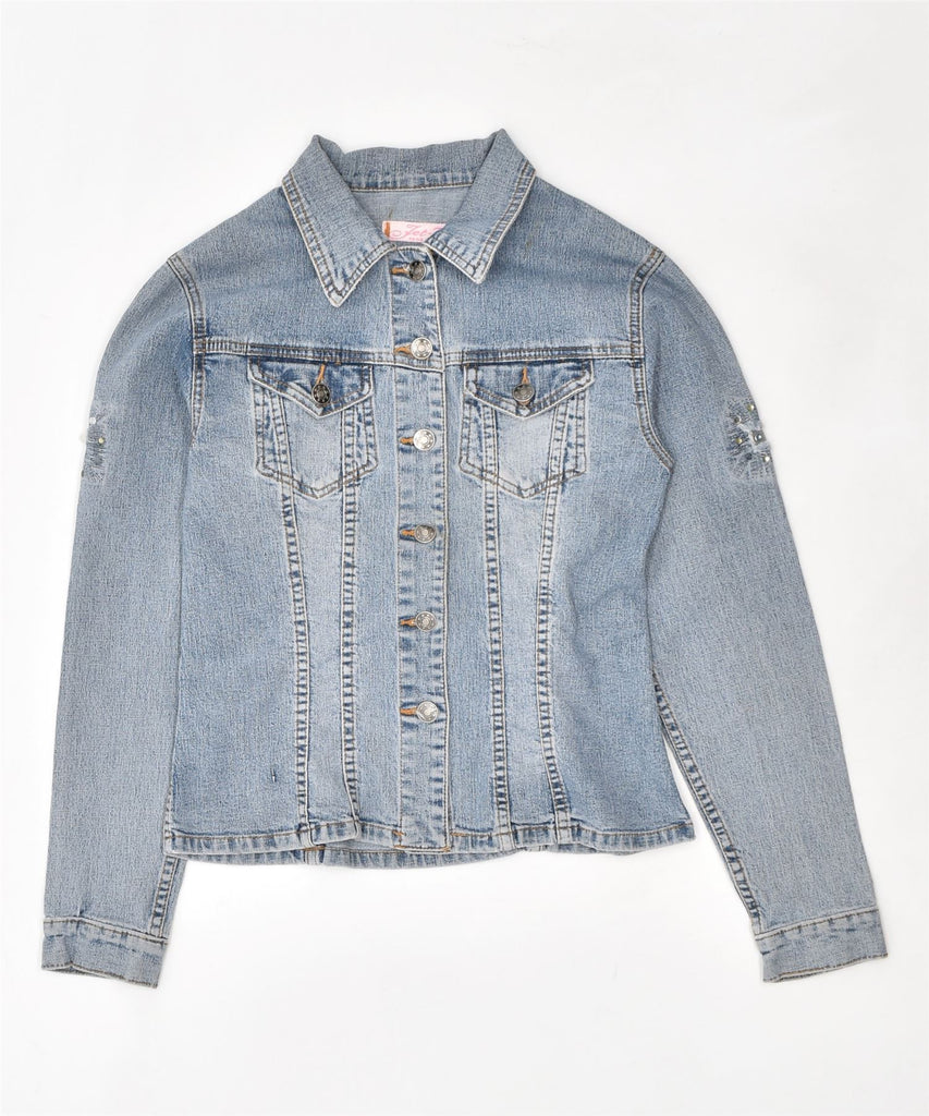 JET - 7 Womens Denim Jacket UK 8 Small Blue Cotton | Vintage | Thrift | Second-Hand | Used Clothing | Messina Hembry 