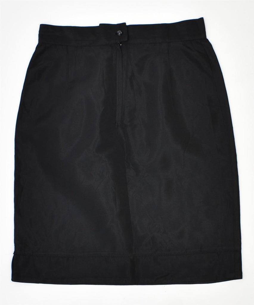 DI SETA BLU Womens Mini Skirt IT 44 Medium W27 Black Acetate | Vintage | Thrift | Second-Hand | Used Clothing | Messina Hembry 