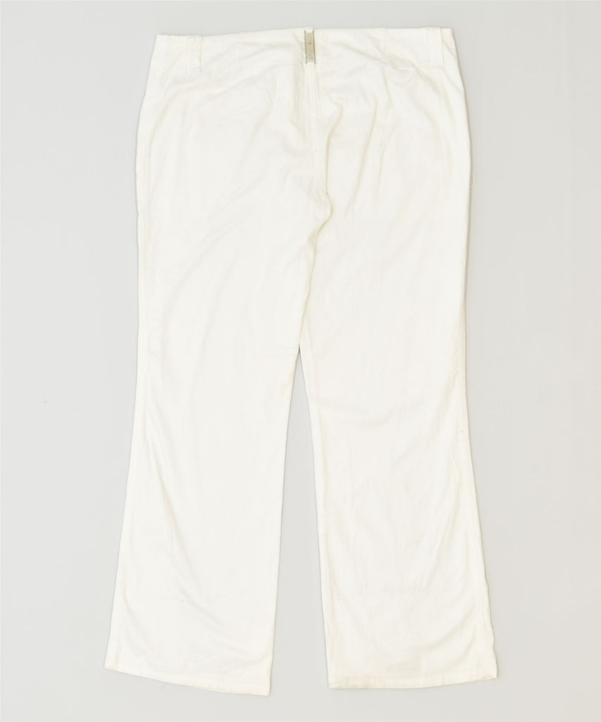 BYBLOS Womens Straight Trousers IT 46 Large W34 L28 White Cotton | Vintage | Thrift | Second-Hand | Used Clothing | Messina Hembry 