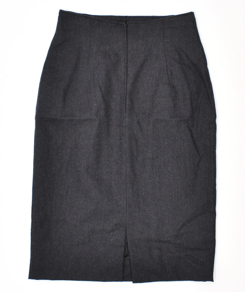 VINTAGE Womens Pencil Skirt IT 42 Medium W27 Grey | Vintage | Thrift | Second-Hand | Used Clothing | Messina Hembry 