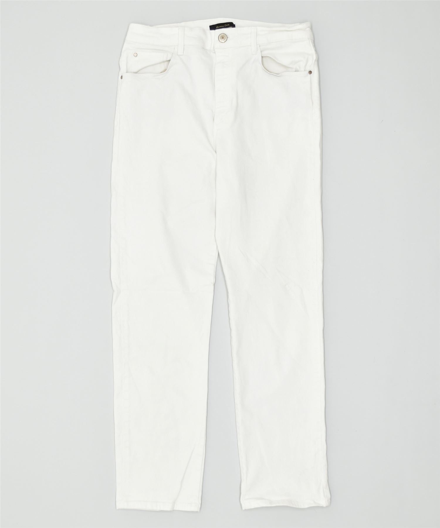 Cotton jeans deals white colour