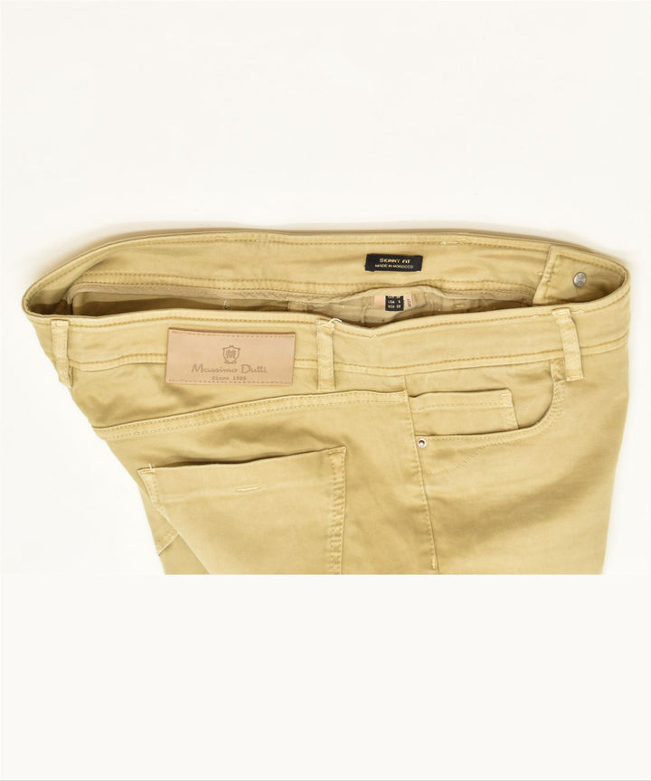 MASSIMO DUTTI Womens Skinny Casual Trousers US 6 Medium W30 L29 Beige | Vintage | Thrift | Second-Hand | Used Clothing | Messina Hembry 