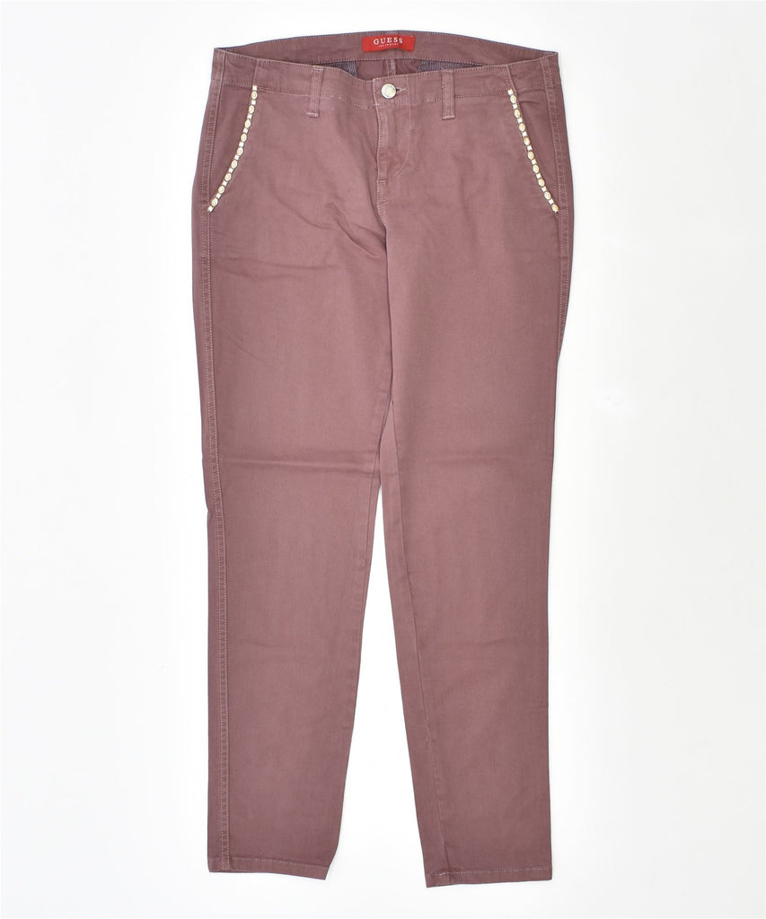 GUESS Womens Slim Chino Trousers W27 L28 Purple | Vintage | Thrift | Second-Hand | Used Clothing | Messina Hembry 