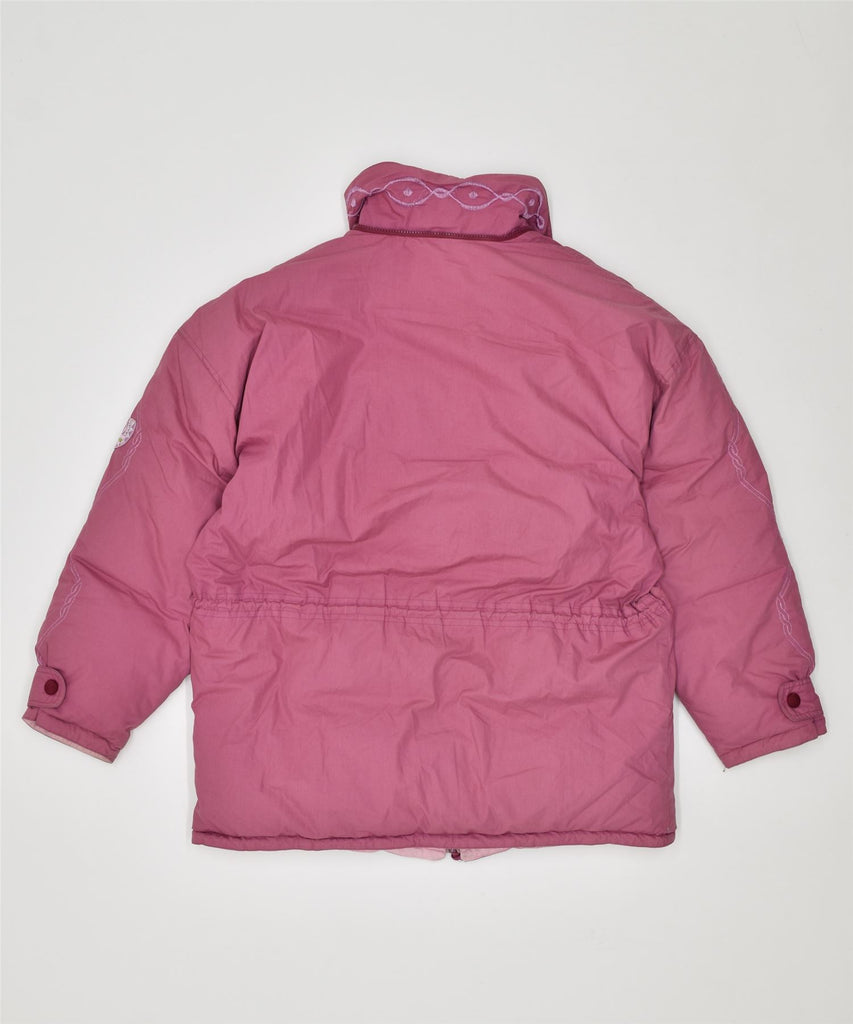 DIADORA Womens Padded Jacket UK 14 Medium Pink Polyester | Vintage | Thrift | Second-Hand | Used Clothing | Messina Hembry 