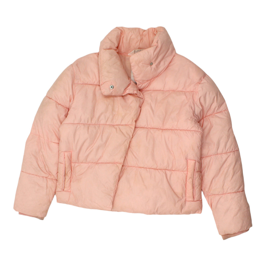 Puffa Womens Pink Padded Winter Jacket | Vintage High End Designer Puffer Coat | Vintage Messina Hembry | Thrift | Second-Hand Messina Hembry | Used Clothing | Messina Hembry 