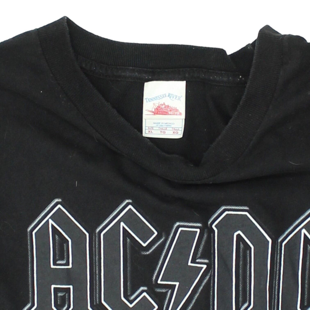 AC/DC Back In Black Mens Tshirt | Vintage Rock Music Band Tee VTG | Vintage Messina Hembry | Thrift | Second-Hand Messina Hembry | Used Clothing | Messina Hembry 