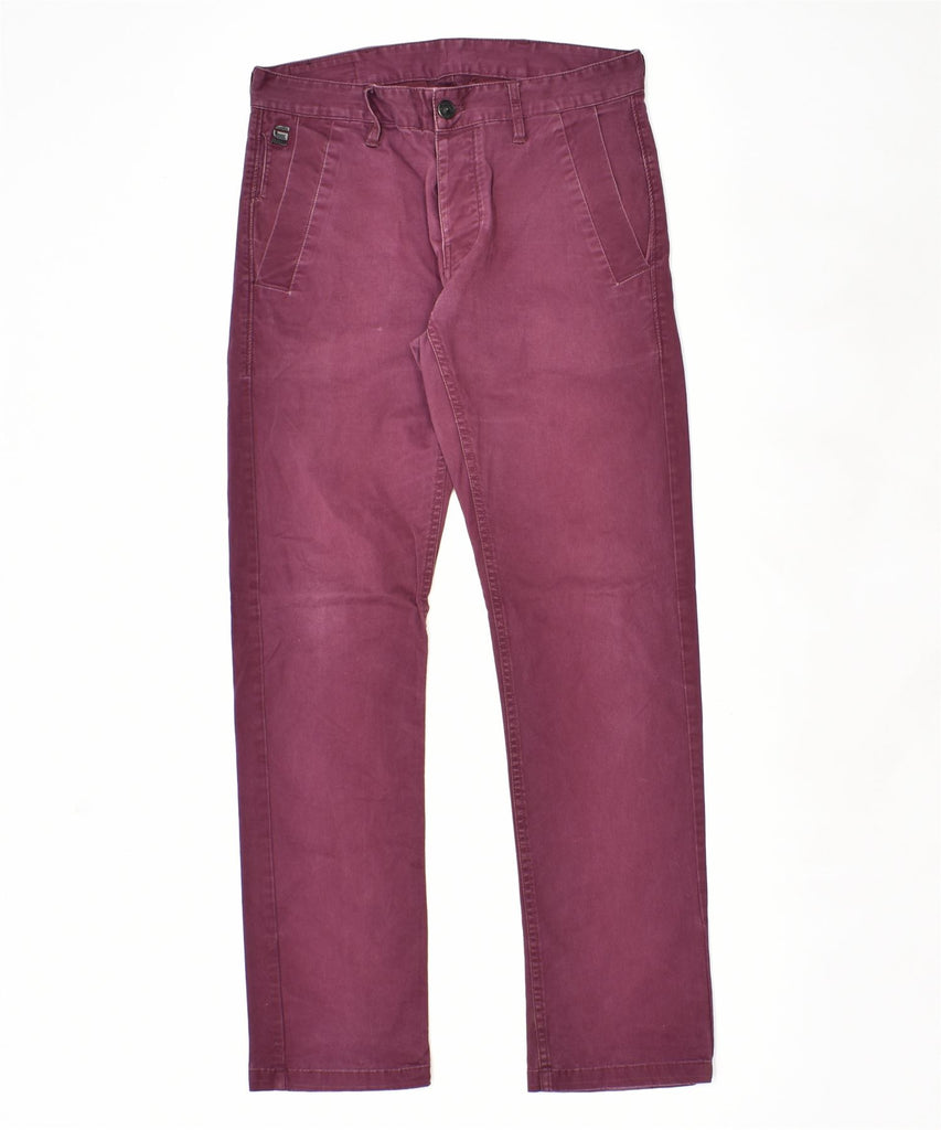 G-STAR Womens Slim Casual Trousers W32 L33 Maroon Cotton Vintage | Vintage | Thrift | Second-Hand | Used Clothing | Messina Hembry 