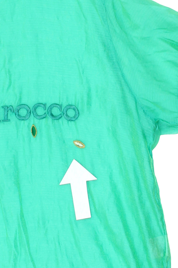 Roccobarocco Women's See Through Tshirt | Vintage Designer Green Viscose VTG | Vintage Messina Hembry | Thrift | Second-Hand Messina Hembry | Used Clothing | Messina Hembry 