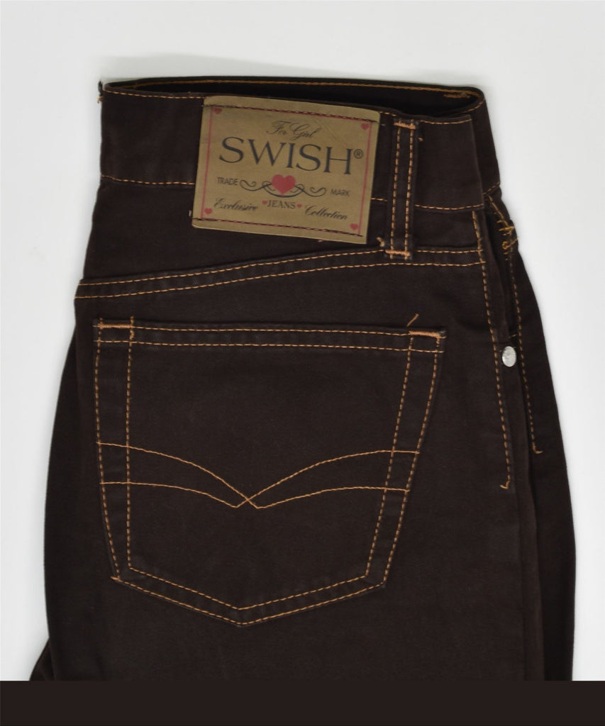 SWISH Womens Slim Jeans W28 L28 Brown Cotton Vintage | Vintage | Thrift | Second-Hand | Used Clothing | Messina Hembry 