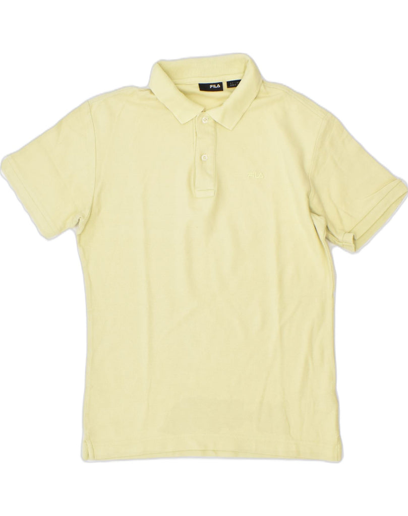 FILA Mens Polo Shirt Small Yellow Cotton | Vintage | Thrift | Second-Hand | Used Clothing | Messina Hembry 