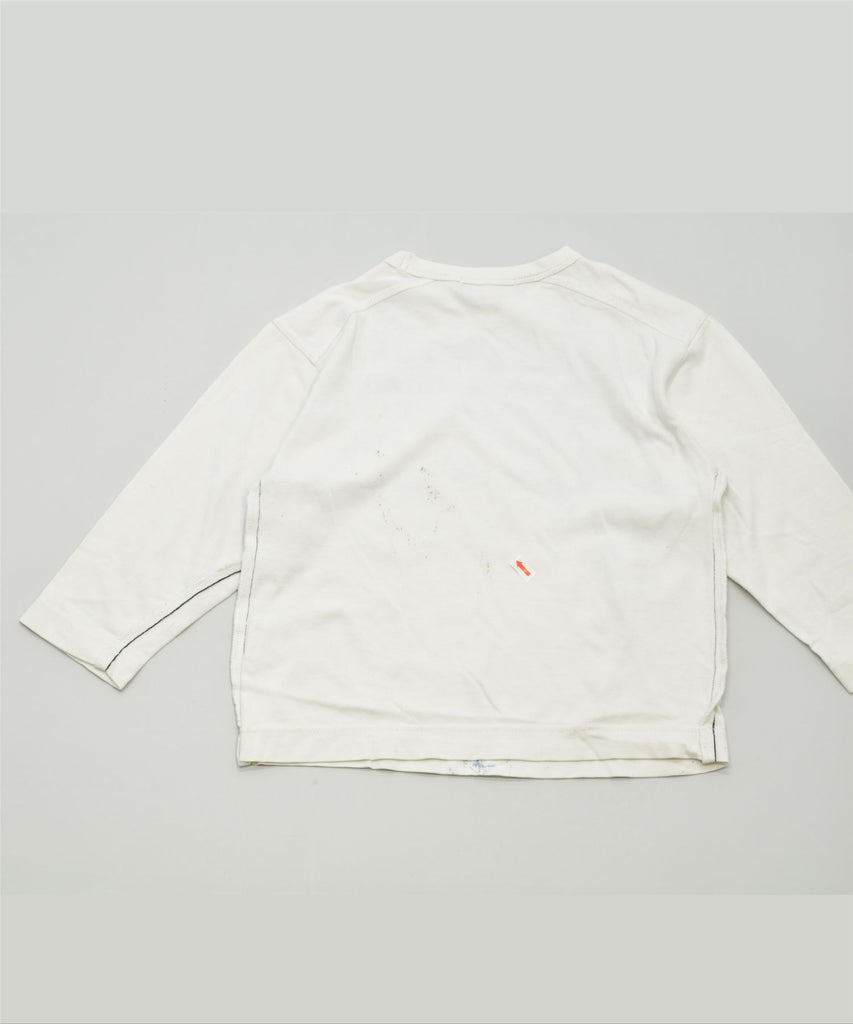 TIMBERLAND Boys Graphic Top Long Sleeve 3-4 Years White Cotton | Vintage | Thrift | Second-Hand | Used Clothing | Messina Hembry 