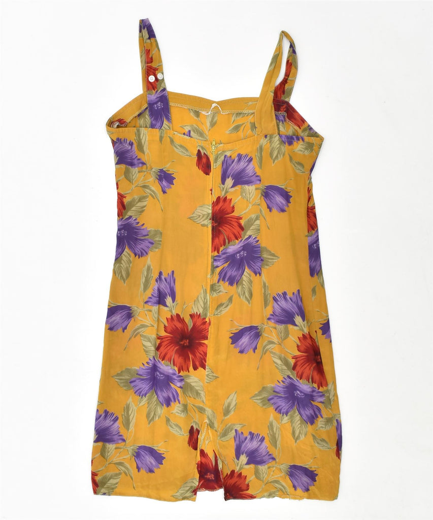 VINTAGE Womens Sundress UK 8 Small Yellow Floral | Vintage | Thrift | Second-Hand | Used Clothing | Messina Hembry 