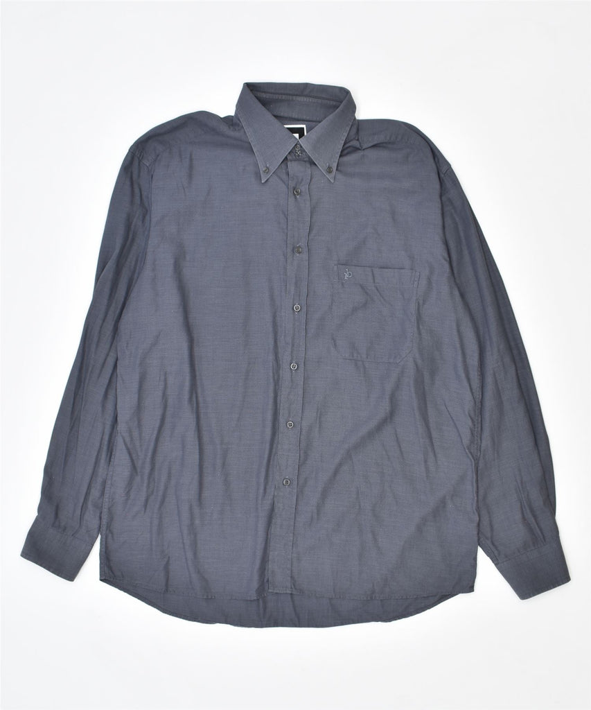 ROCCOBAROCCO Mens Shirt Size 42 16 1/2 Large Grey Cotton | Vintage | Thrift | Second-Hand | Used Clothing | Messina Hembry 