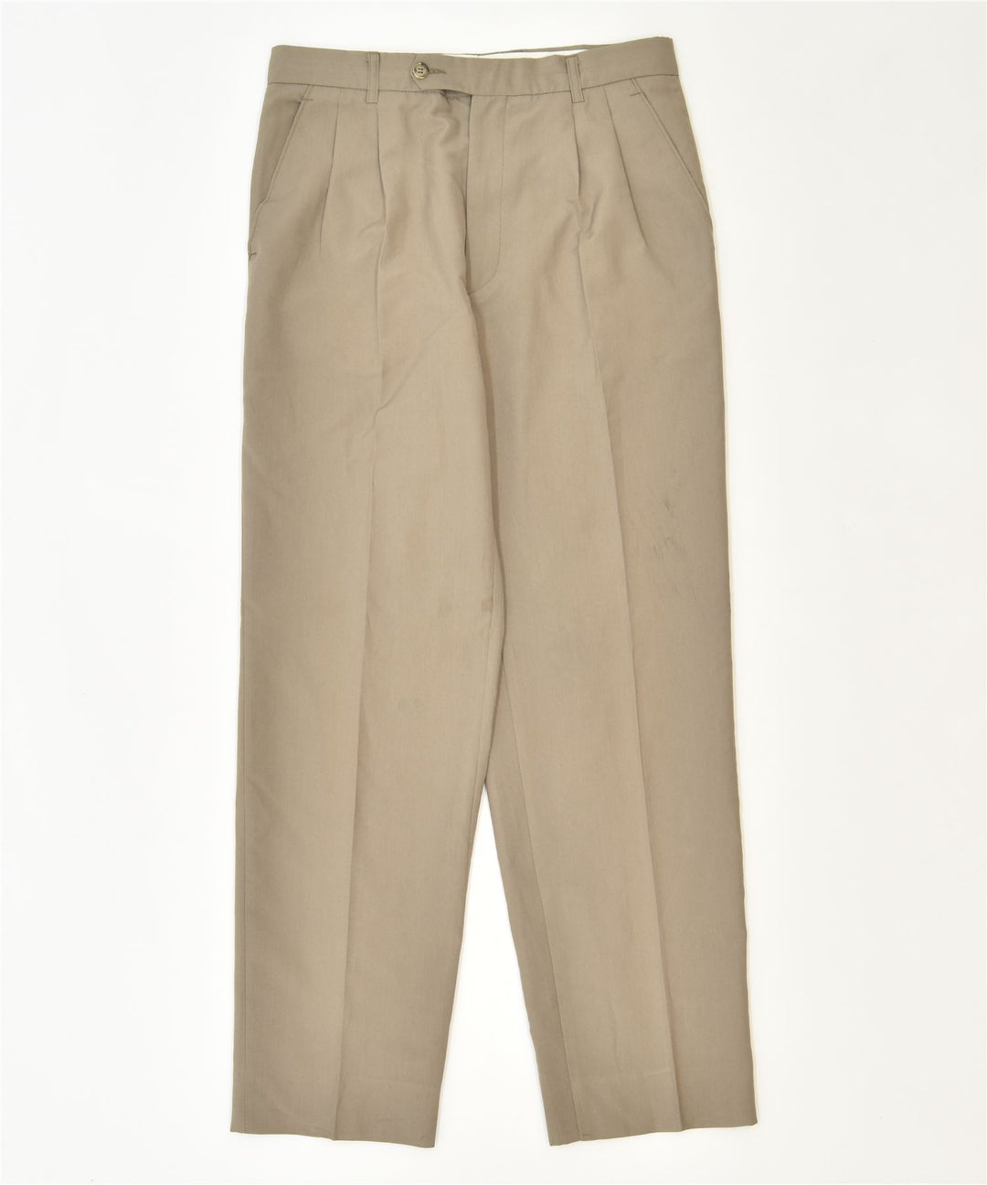 VINTAGE Womens Slim Suit Trousers IT 46 Large W32 L30 Khaki Classic | Vintage | Thrift | Second-Hand | Used Clothing | Messina Hembry 