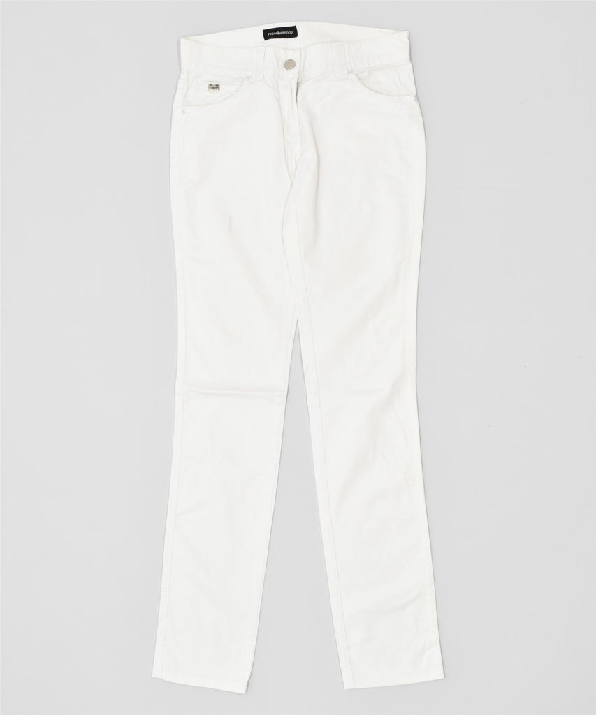 ROCCOBAROCCO Womens Skinny Casual Trousers W28 L34 White | Vintage | Thrift | Second-Hand | Used Clothing | Messina Hembry 