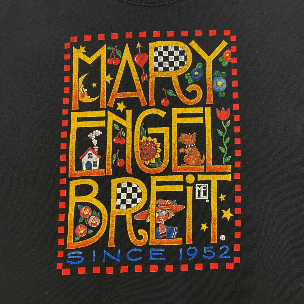 Mary Engelbreit Illustration Artist Sweatshirt | Vintage 90s Retro Jumper Black | Vintage Messina Hembry | Thrift | Second-Hand Messina Hembry | Used Clothing | Messina Hembry 