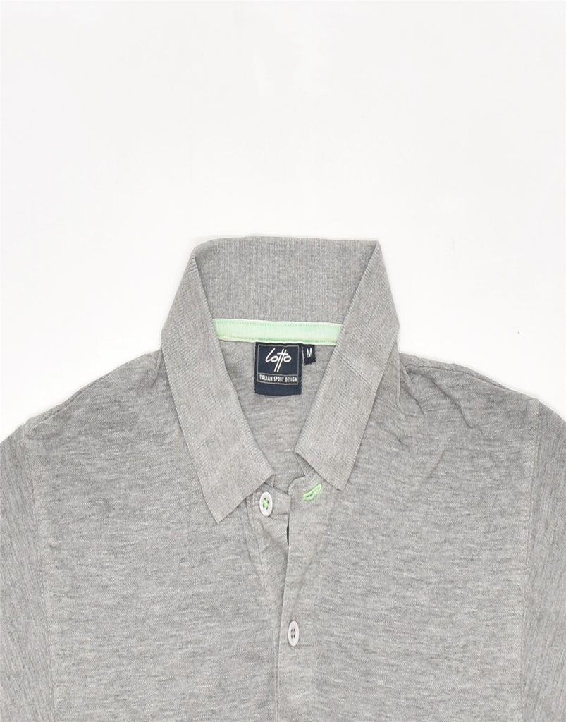 LOTTO Mens Polo Shirt Medium Grey | Vintage | Thrift | Second-Hand | Used Clothing | Messina Hembry 