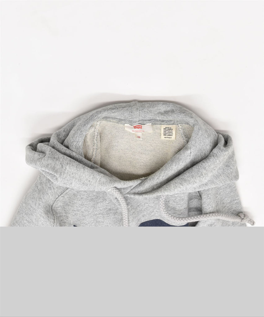 LEVI'S Mens Graphic Hoodie Jumper XS Grey Cotton | Vintage | Thrift | Second-Hand | Used Clothing | Messina Hembry 