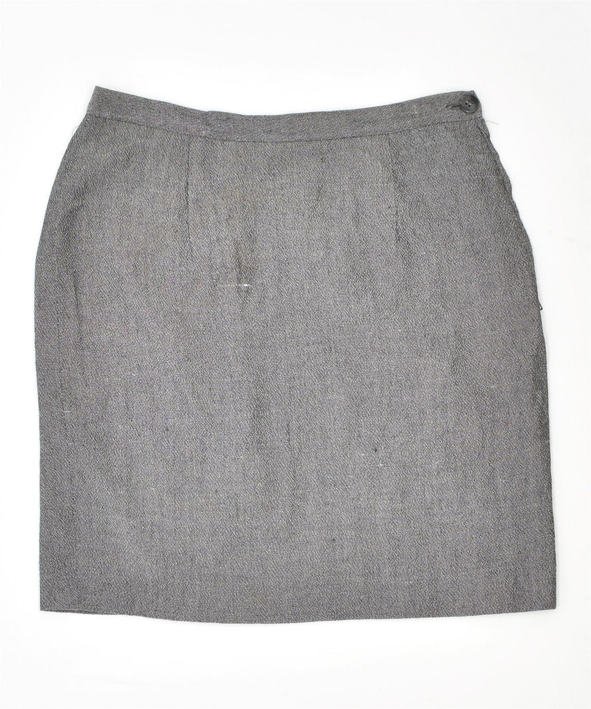 VINTAGE Womens Mini Skirt IT 40 Small W28 Grey Cotton | Vintage | Thrift | Second-Hand | Used Clothing | Messina Hembry 