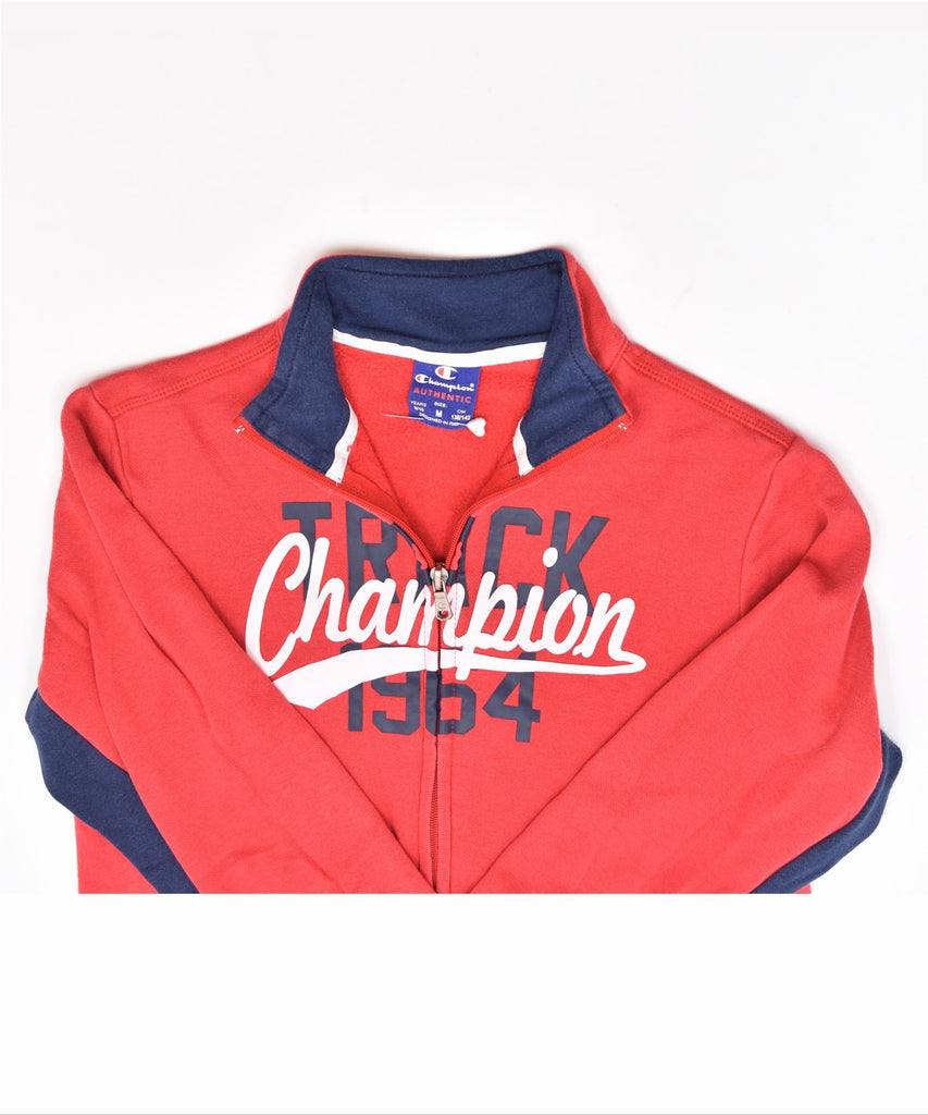 CHAMPION Boys Tracksuit Top Jacket 9-10 Years Medium Red Cotton | Vintage | Thrift | Second-Hand | Used Clothing | Messina Hembry 