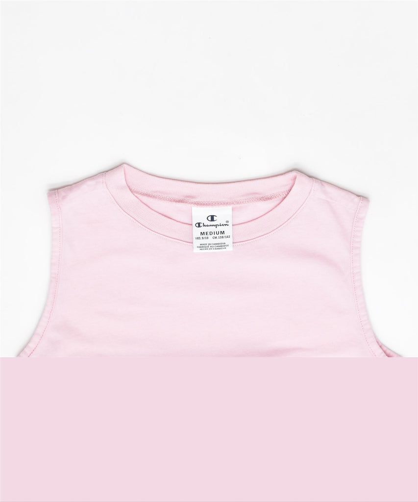CHAMPION Girls Sundress 9-10 Years Medium Pink Cotton | Vintage | Thrift | Second-Hand | Used Clothing | Messina Hembry 