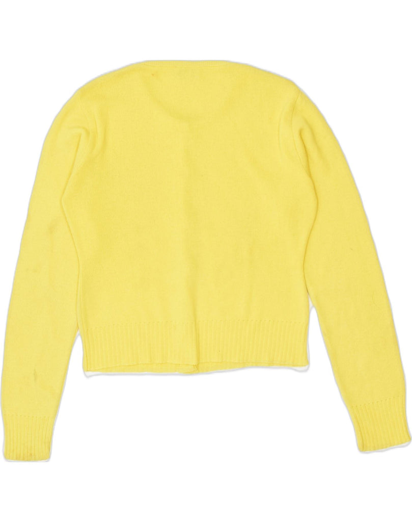 GUESS Womens Cardigan Sweater UK 12 Medium Yellow Cotton | Vintage | Thrift | Second-Hand | Used Clothing | Messina Hembry 