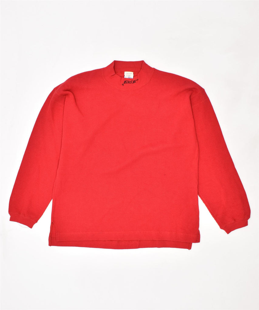 CAIMAN CO Mens Sweatshirt Jumper Medium Red Cotton | Vintage | Thrift | Second-Hand | Used Clothing | Messina Hembry 