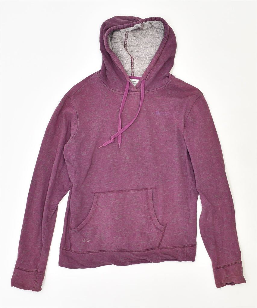 MOUNTAIN WAREHOUSE Womens Hoodie Jumper UK 10 Small Purple Cotton | Vintage | Thrift | Second-Hand | Used Clothing | Messina Hembry 