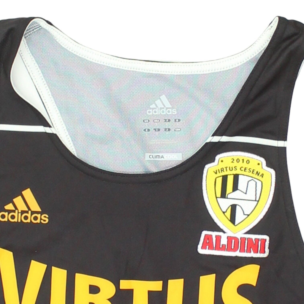 Nuova Virtus Cesena Adidas Mens Black Yellow Tank Top Vest | Sportswear VTG | Vintage Messina Hembry | Thrift | Second-Hand Messina Hembry | Used Clothing | Messina Hembry 