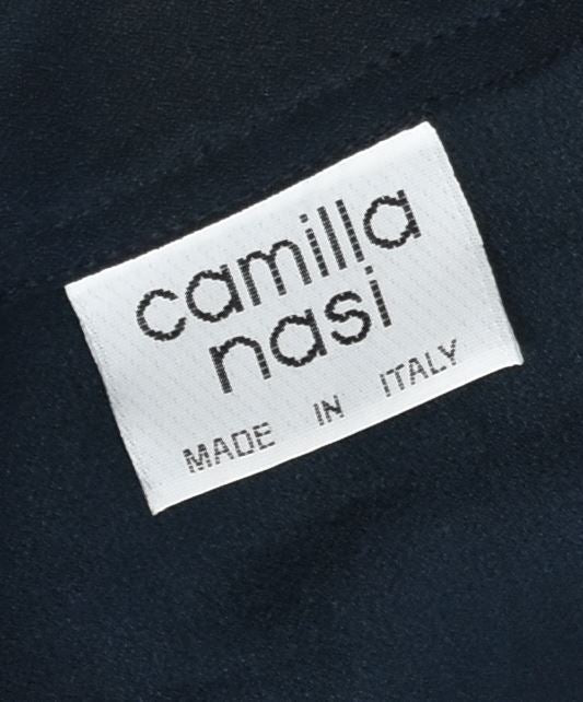 CAMILLA NASI Womens 3/4 Sleeve Cardigan Sweater XL Navy Blue Acetate | Vintage | Thrift | Second-Hand | Used Clothing | Messina Hembry 