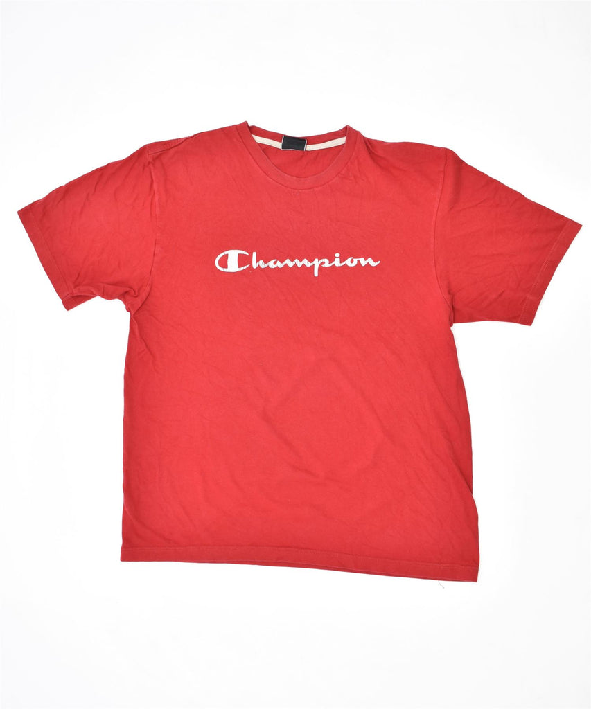 CHAMPION Womens Graphic T-Shirt Top UK 20 2XL Red | Vintage | Thrift | Second-Hand | Used Clothing | Messina Hembry 