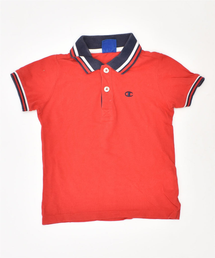 CHAMPION Boys Polo Shirt 3-4 Years 2XS Red Cotton | Vintage | Thrift | Second-Hand | Used Clothing | Messina Hembry 